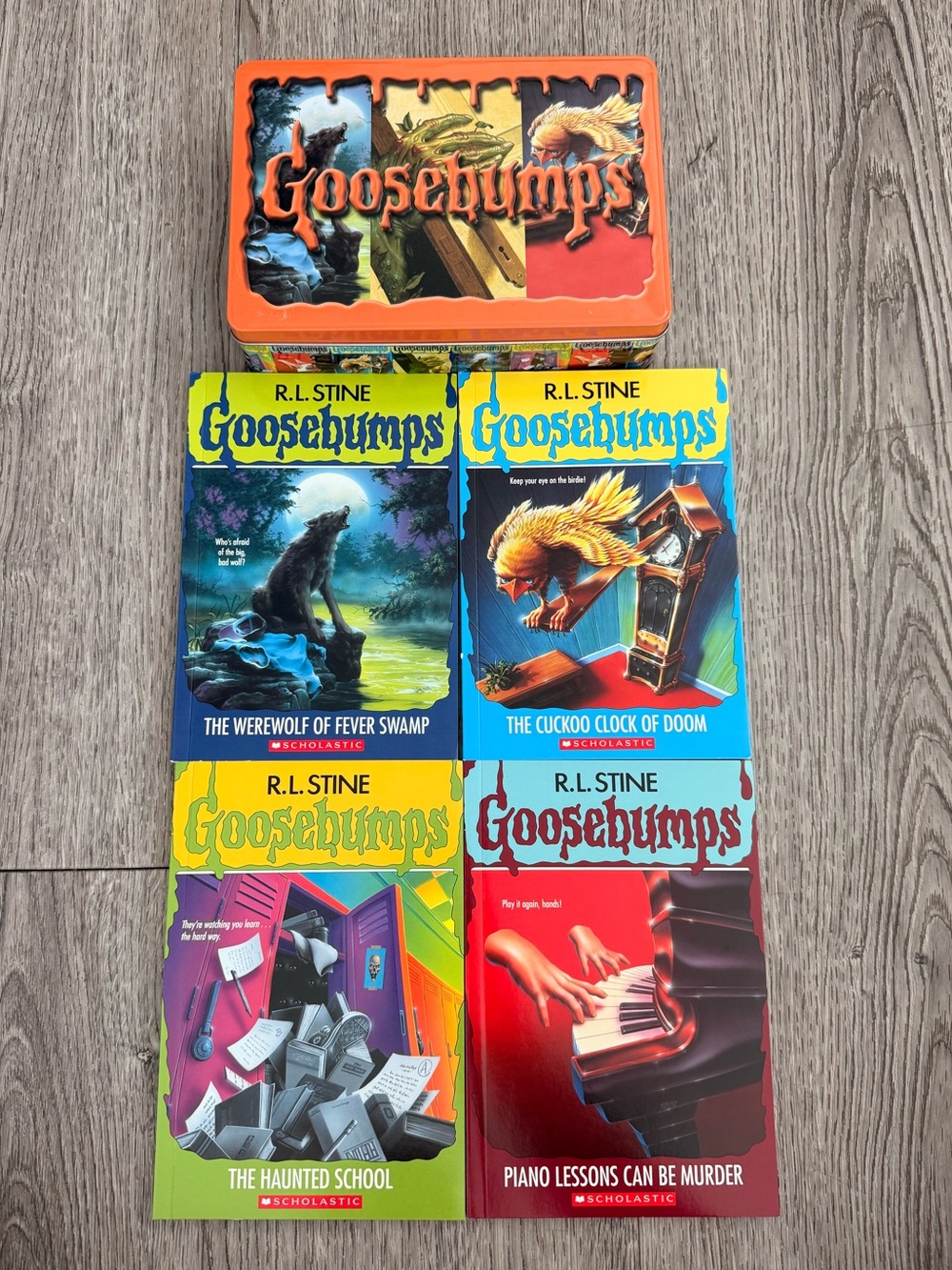 Goosebumps Retro Fear Limited Edition Collectible Tin - ORANGE - 4 Books